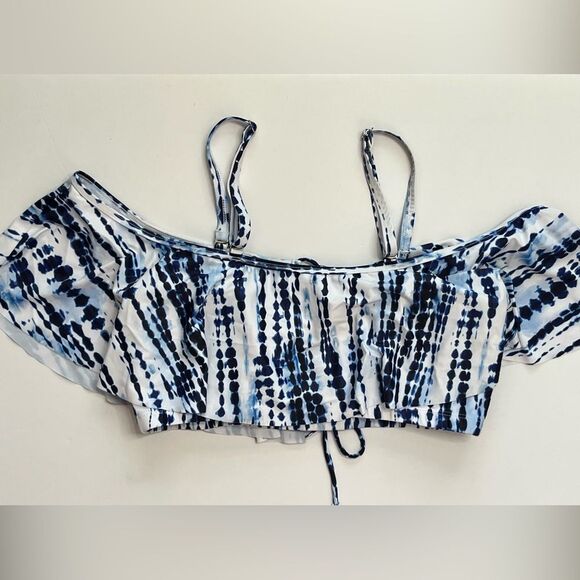 NWT Women’s Plus Size Ruffle Swim Bikini Top Size 16W #267 - Picture 4 of 13